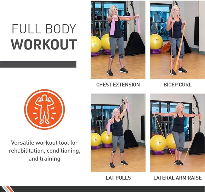 BodySport® Exercise Band, 5 in. x 6 yd. - Professional Resistance Bands for Home Fitness & Gym Exercises - Workout & Rehab Equipment