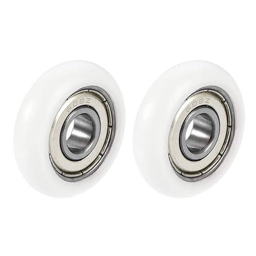 uxcell Ball Bearing Guide Pulley Roller Round Wheel 8x30x8.5mm Double Metal Shielded (GCr15) Chrome Steel Bearings 2pcs