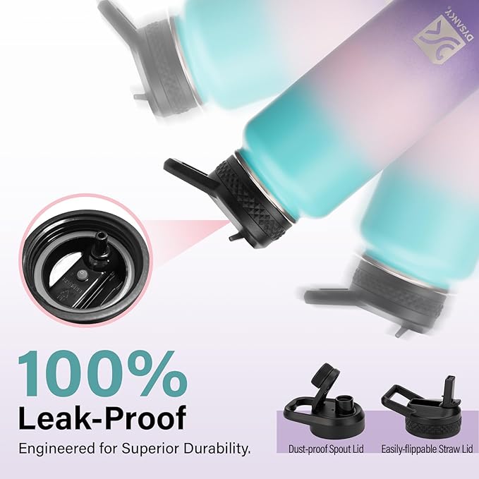 Insulated Water Bottle | Thickened Stainless Steel Vacuum Metal | Portable Sports Water Jug for Gym and Hiking with Straw, Carrier Bag, Handle Strap | BPA-Free 32 oz