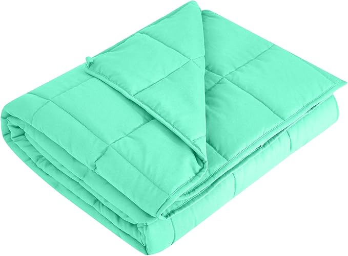 L'AGRATY Weighted Blanket - 60"x80" 20lbs Cooling Breathable Heavy Blanket Microfiber Material with Glass Beads for Adult All-Season Summer Fall Winter Soft Thick Comfort