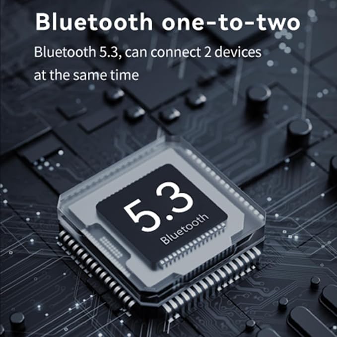 IHAO Open Ear Air Conduction Bluetooth Headphone Dual Mic Rotatable Boom Mic Active Noise Cancellation IPX5 Waterproof Bluetooth 5.4 Pain-Free Design for Sports Work Outdoor Activities-DG09 Black