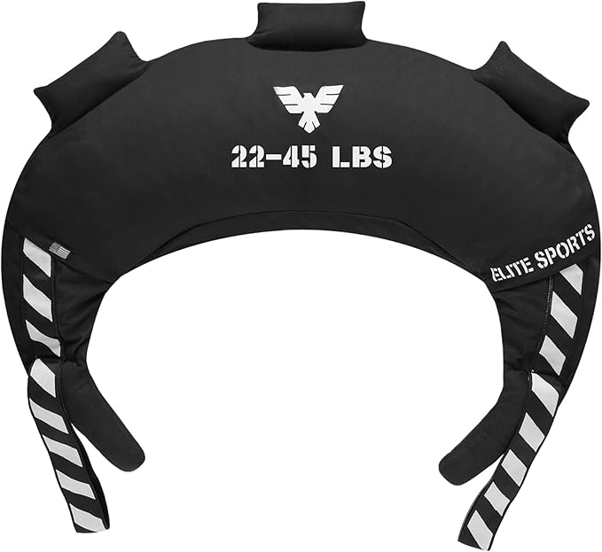 Elite Sports Bulgarian Canvas Bag, Fitness Canvas MMA Gym Cross Workout Training Sandbag 17, 25, 33, 45 lbs (UNFILLED)