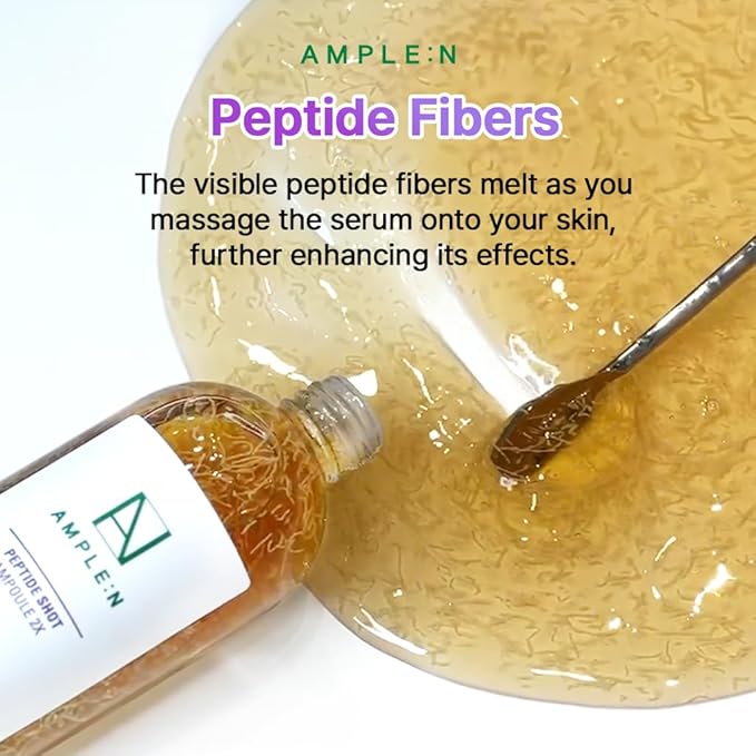 AMPLE:N Peptide Shot 2X Ampoule – Intensive Age Defying Concentrate Face Serum with Peptide Threads – Erasing Wrinkles and Improve Firmness – Lifting Sagging Skin – Plump, Repairs Skin, 3.38 fl.oz.