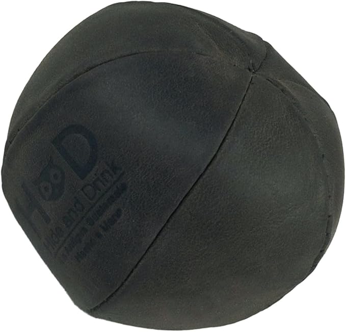 Hide & Drink, Stress Ball, Relieve Fidgeting and Anxiety, Exercise Hand, Squishy Tension Accessory, Great for The Office, Classic Style, Full Grain Leather, Handmade, Dark Jade