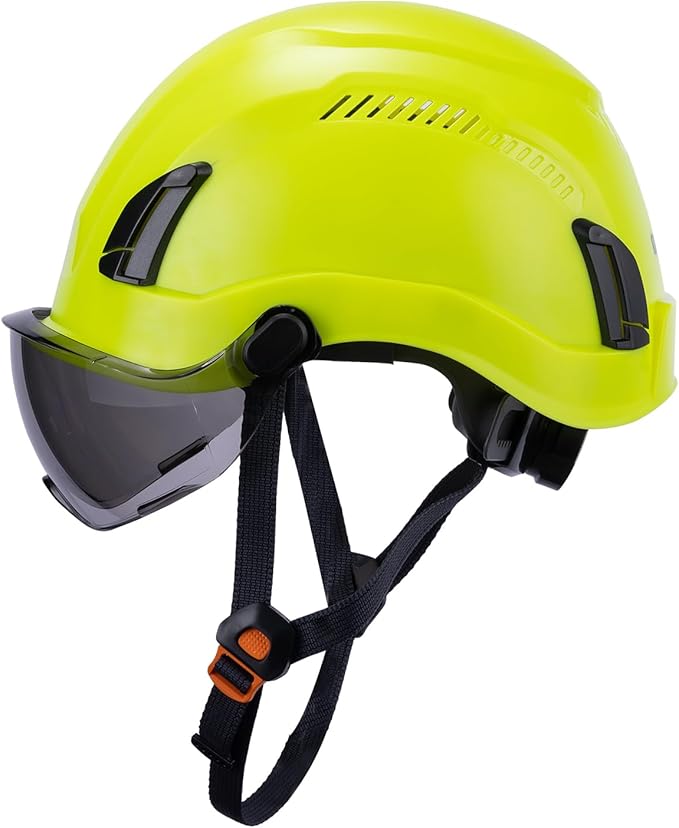 Land Helmets EcoPro Safety Helmet - ANSI/ISEA Z89.1-201 Type 1 Class C Vented - OSHA Approved - Lightweight Helmet with 6 Pt Suspension for Arborist, Industrial & Fall Protection