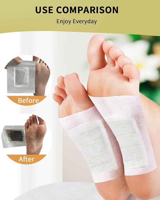 50 Packs Ginger Foot Pads, Natural Cleansing, Promoting Sleeping, Suitable for Daily Relaxation Foot Paches