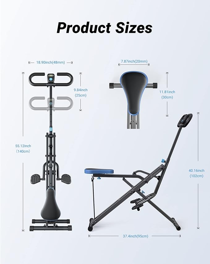 Squat Machine, MERACH R07 2 in 1 Squat Rowing Machine, Easy Setup & Foldable Exercise Equipment, Glute Trainer Machine, Glutes & Leg Home Workout Machine