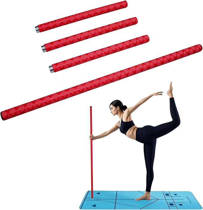 The Huang Yunming yoga stick is made of sturdy steel that is 5 feet high and an adjustable stretching stick, providing flexibility, agility, and balance. Multi functional fitness stick with 5 steel pipes