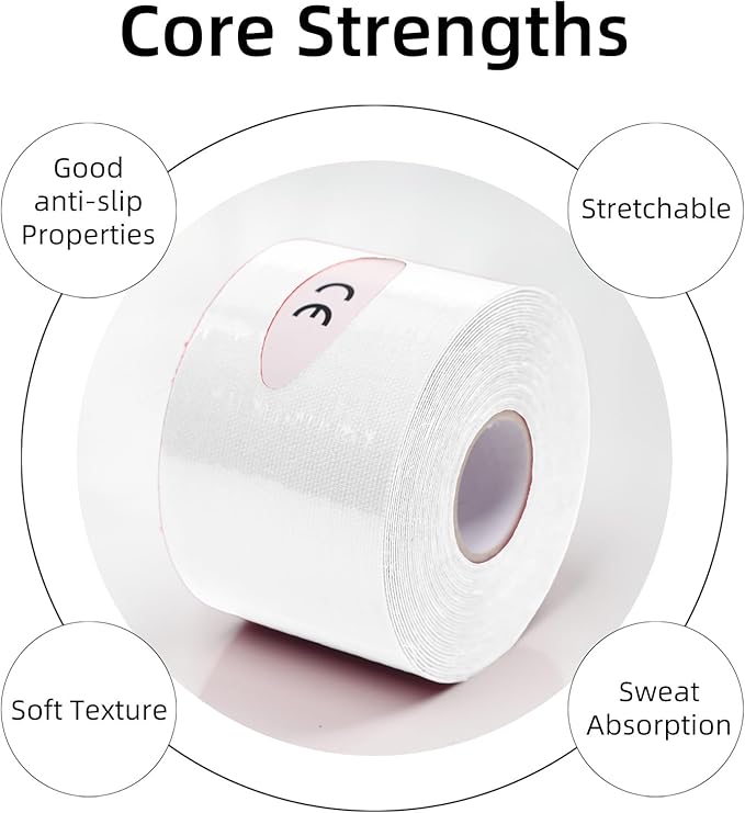 PRIOR FITNESS Premium Lyra Hoop Tape, Aerial Lyra Hoop Anti Skid Tape, 16.4ft/5m Aerial Hoop Lyra Tape Non-Slip Grip Tapes Yoga Rig Tape for Exercises Gymnastics Acrobatics Kinesiology