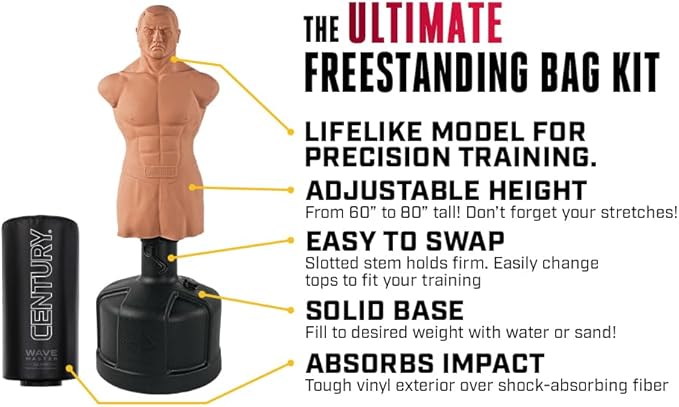 Century BOB XL Punching Bags - Freestanding Boxing Dummy for Adults & Martial Arts Kickboxing Training