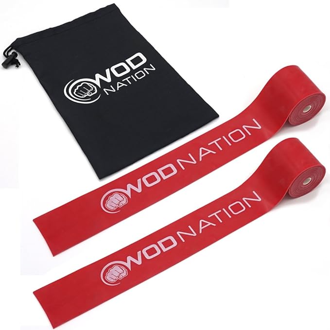 WOD Nation Muscle Floss Bands Recovery Band for Tack and Flossing Sore Muscles and Increasing Mobility : Stretch Band Includes Carrying Case