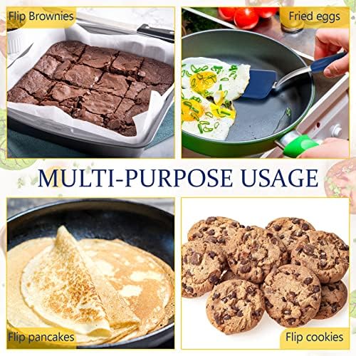 2Pcs Mini Silicone Cookie Brownie Spatula, Solid Flat - Image 6