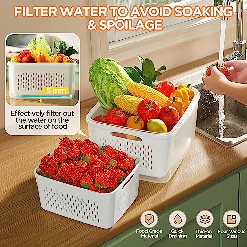 6 PCS Fruit Storage Containers for Fridge - Image 4