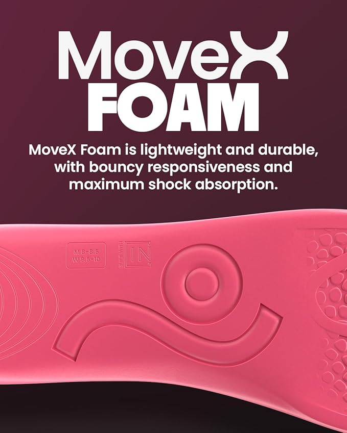 MOVE Baseline - All-Purpose Insoles - Sock Liner - Ultra Thin Shock Absorption - Maximum Freedom of Movement and Energy Return Cleats, Shoes, Running, Basketball, Baseball (M9-9.5/W10.5-11)