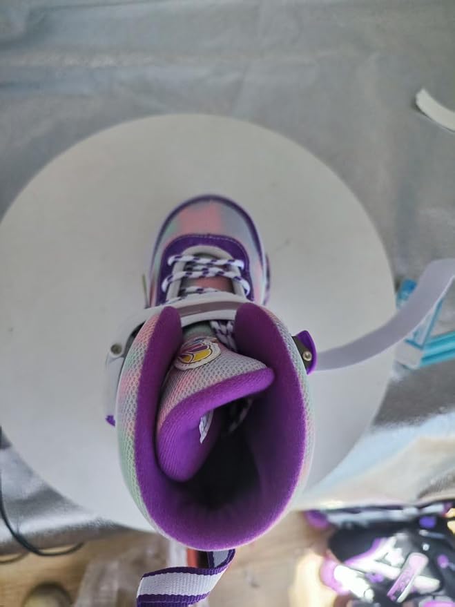 Kids Roller Skates for Girls-Outdoor 4 Size Adjustable Butterfly Quad Rollerskates for Indoor Ages 3-12 Years Beginners Children's Birthday Gift with Light Up Wheels patines para niñas Indoor