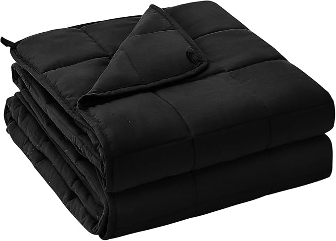 yescool Weighted Blanket for Adults (30 lbs, 88” x 104”, Black) Cooling Heavy Blanket for Sleeping Perfect for 290-310 lbs, King Size Breathable Blanket with Premium Glass Bead