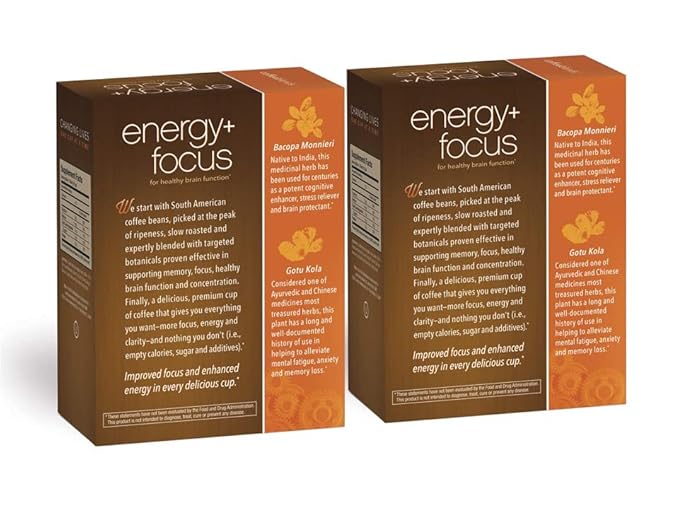 Javita Energy + Focus Instant Coffee Packets, 100% South American Arabica & Robusta Blend, plus Herbs for Clarity, Energy, & Focus, Keto, Dieters Drink, 2 box / 24 (4.2g Sticks), 48 Count