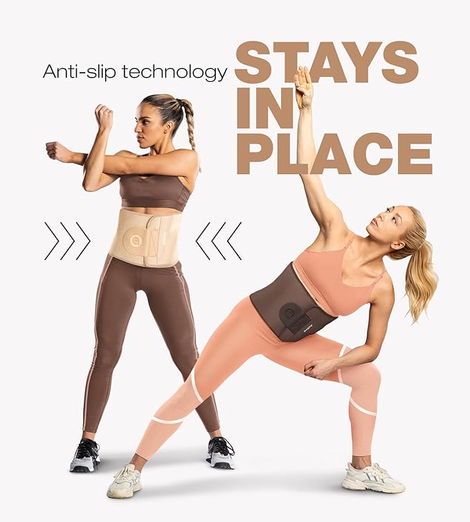 ActiveGear Premium Waist Trimmer & Trainer Belt for Men and Women - Sweat-Enhancing Slimming Wrap for Stomach, Adjustable Fit