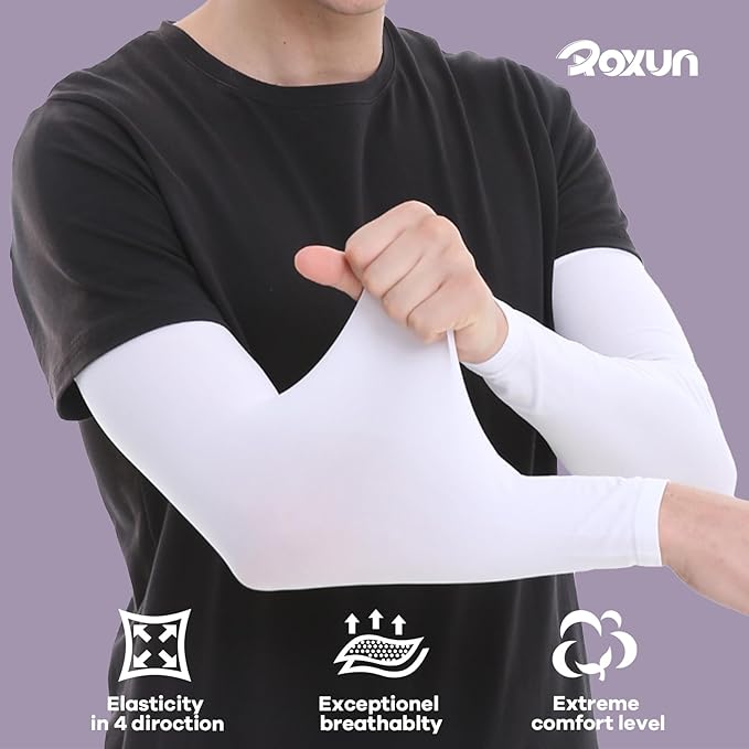 Arm Sleeves, Cooling UV Sun Protection Sports Compression for Men/Women