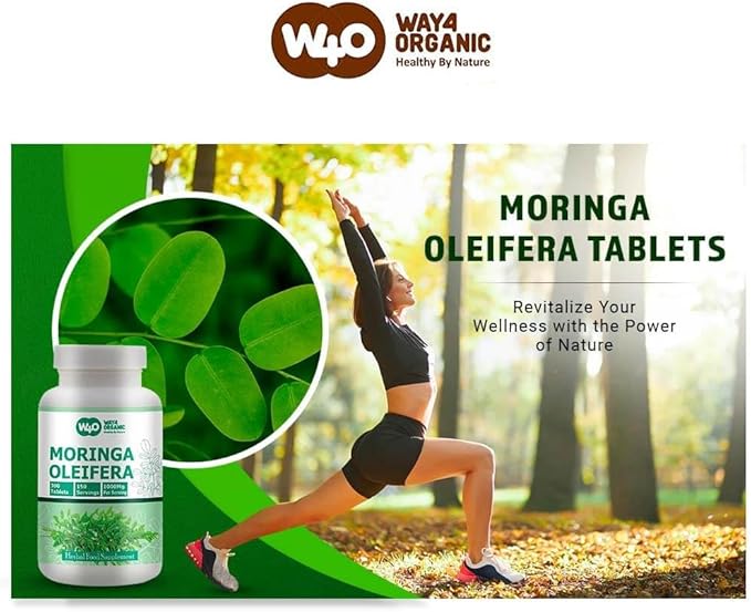 Moringa Leaf Powder Capsules (Tablets) - 300 Pills, 150 Servings, 1000 mg (2 Pack)