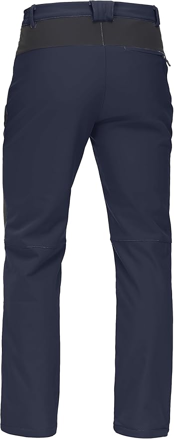 TACVASEN Men's Skiing Snow Pants Fleece Lined Waterproof Winter Insulated Hiking Pant for Outdoor Work Hunting Cargo