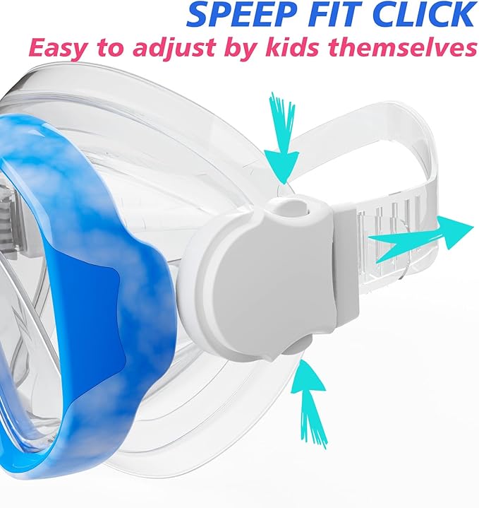 GoseWave Snorkeling Gear for Kids, Kids Snorkel Set for Ages 5-15, Anti-Fog Diving Mask and Dry Top Snorkel Set, Unisex Swimming Goggles with Nose Cover
