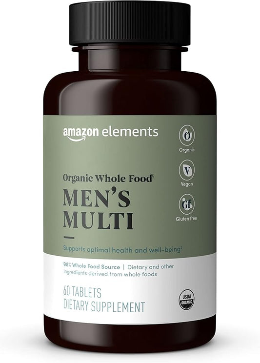 Amazon Elements Organic Whole Food Men's Multi, 60 tablets