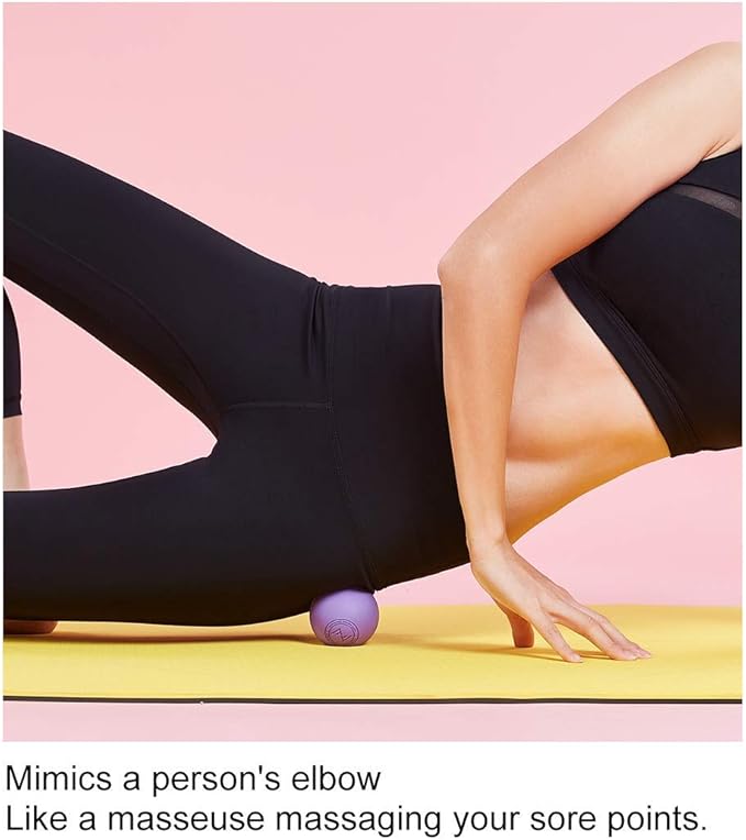 2PCS Massage Lacrosse Balls for Myofascial Release, SGS Certification, Massage Deep Tissue for Foot Back Shoulder Feet, Trigger Point Therapy, Relieving Muscle Pain (2 Pieces)