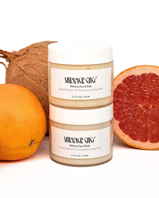 Balm Set – Grapefruit Glacé & Bergamot Beurre (2.5 oz x 2)