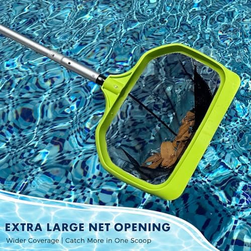 Sepetrel Pool Skimmer Net, Fine Mesh Leaf Rake - Image 2