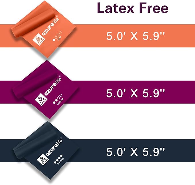 Resistance Bands,Professional Long Non-Latex Elastic Stretch Bands,Exercise Bands for Physical Therapy, Yoga, Pilates, Rehab, at-Home or The Gym Workouts, Strength Training