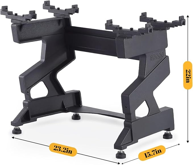 SNODE AD80 Drop Proof 80 lbs Adjustable Dumbbell Set -Adjustable Weights with Cast Iron Plates and Cradle, Knurled Handle, Fast Adjust, Compact Home Gym Equipment for Bench & Press