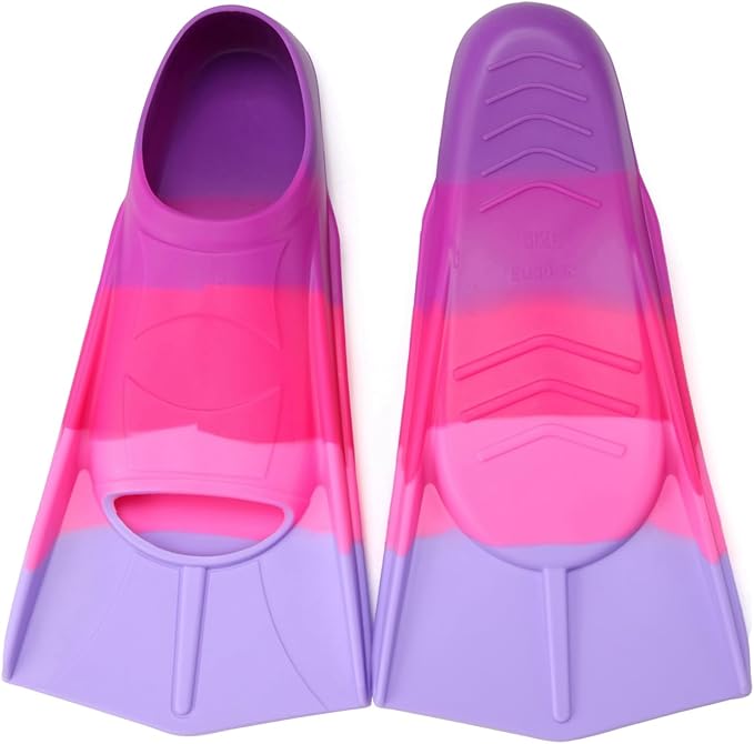 Kids Swim Fins,Short Kids Fins Youth Swimming Flippers for Lap Swimming Training for Children Girls Boys Beginners