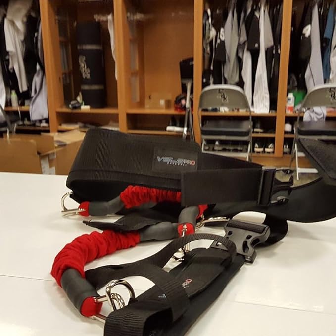 Baseball and Softball Movement Enhancement Training System Including Belt/Harness, Foot/Ankle Strap, 2 Bungee Cords. Enhance Hitting, Pitching, & Throwing