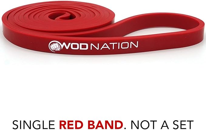 WOD Nation Pull Up Assistance Bands (10-175lbs Band) - Best for Pullup Assist, Chin Ups, Resistance Bands Exercise, Stretch, Mobility Work & Serious Fitness - 41 inch Straps