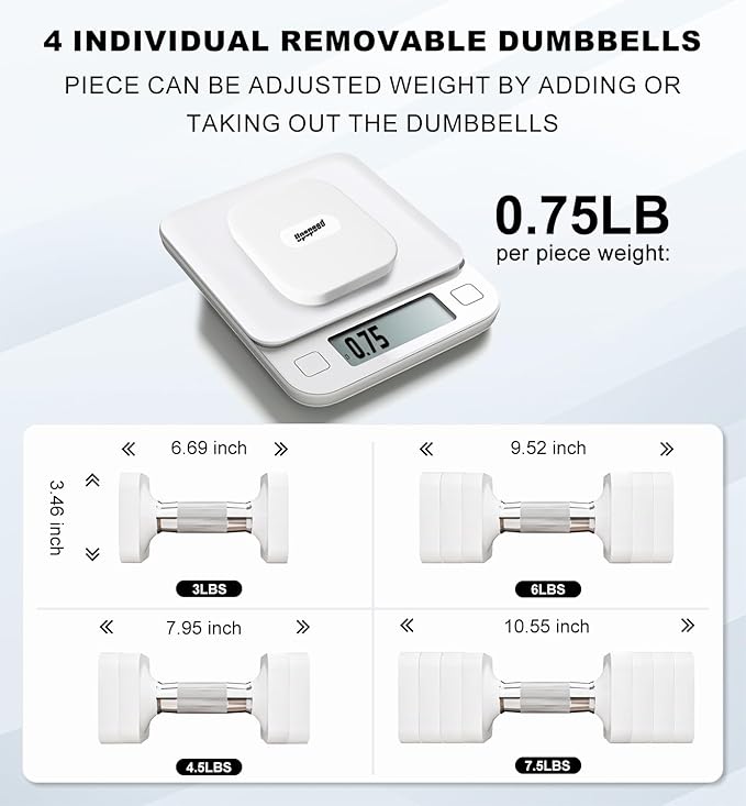 15LB 20LB 50LB Adjustable Dumbbell Set Free Weights Dumbbells Set for Women Men Hand Weights Sets Adjust Dumbbell Weight Sets for Home Gym Exercise Workout Strength Training Equipments