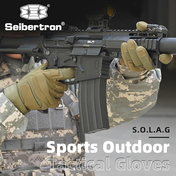Seibertron Adult Or Youth S.O.L.A.G Sports Outdoor Water Resistant Full Finger Touchscreen Gloves