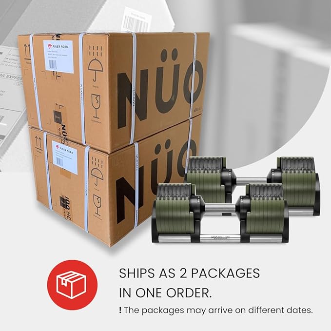 NUOBELL Adjustable Dumbbells 5-80 lbs: Replace 16 Sets, Ideal for Home Gym Weight Bench & Press