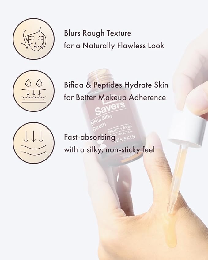 IT’S SKIN Dr.Savers Bifida Silky Serum 1.01 fl.oz, Skin Barrier Repair Serum, Bifida Complex, Multi Peptide Ampoule, Smooth Texture, Supple Moisturizer for Sensitive or Dry Skin, Korean Skincare