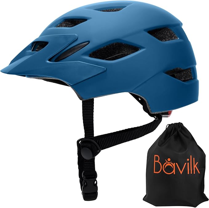 Kids Bike Helmet,Bavilk Kids Boys Girls Bike Helmets with LED Light Detachable Visor Children Youth Teen Multi-Sport for Skating Cycling Scooter Skateboard Adjustable & Lightweight 19.7"-22.4"