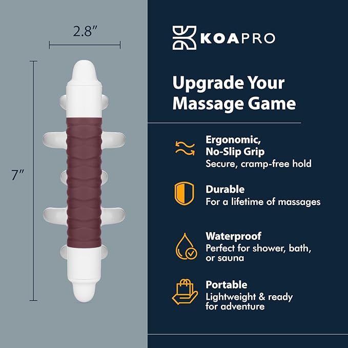 KOAPRO Fascia Massage Tool for Stress Relief - Portable Facia Blaster for Muscle Recovery and Circulation, Revolutionary Myofascial Release Tool for Sore Muscles, Tension, and Holistic Fascia Health