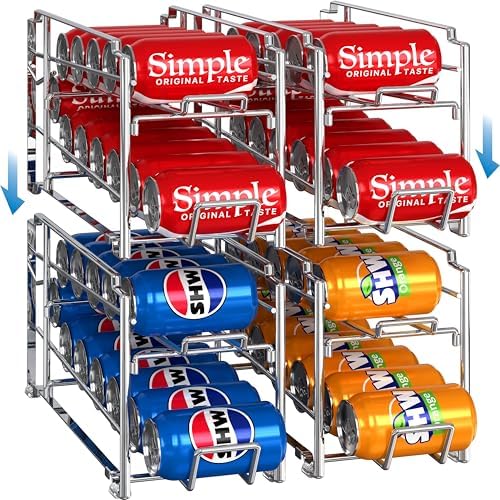 Simple Houseware 4-Pack Soda Can Stackable Rack Dispenser Organizer by SimpleHouseware