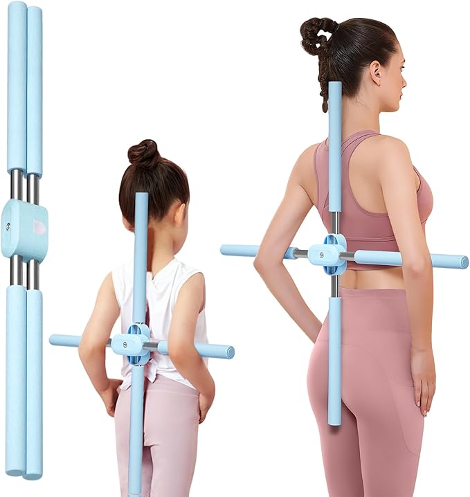 Posture Corrector Yoga Cross Stick - Back Pain Relief for Adult And Child，Back Cross Orthosis Yoga Stick, Improving Hunchback And Chest Back Support Posture, Orthosis Can Stretch 23.6-35.4in