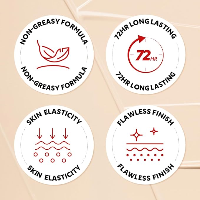 TIRTIR Mask Fit Red Cushion Foundation | Full coverage, Weightless, Skin fit, Satin Glow Finish, Korean Makeup, beauty, Tattoo cover up, Buildable (#33C Hazel, 0.63 Fl Oz)