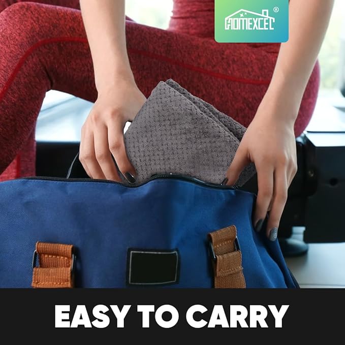 HOMEXCEL Gym Towels 6 Packs, (16x27 inches) Highly Absorbent Yoga Towel, Ultra Soft Hand Towels for Daily Use, Fast Drying Microfiber Workout Towels for Gym, Spa, Fitness, Camping, Hotel