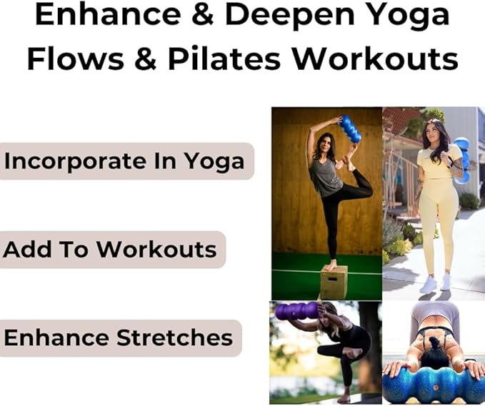 Rollga LITE - The Better Foam Roller for Physical Therapy. Deep Tissue Massage Roller for Muscle Recovery, Back Pain Relief & Flexibility. Yoga & Pilates Exercise Roller. Beginner & Athlete Approved.