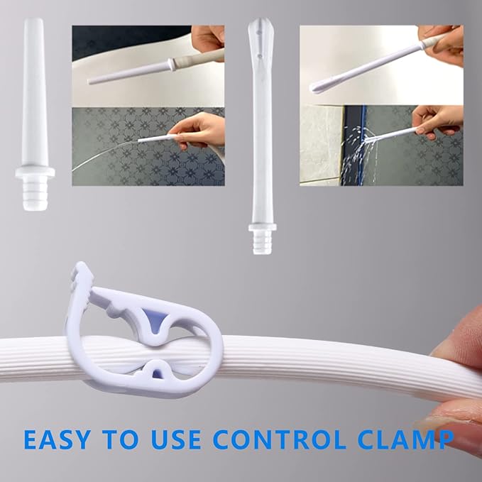 2 L Home Enema Bag Kit with 2 Enema Tips,60 inch Long Silicone Hose, Controlable Water Flow Valve, Hot-Water Bottle for Colon Cleansing Enemas（Blue）