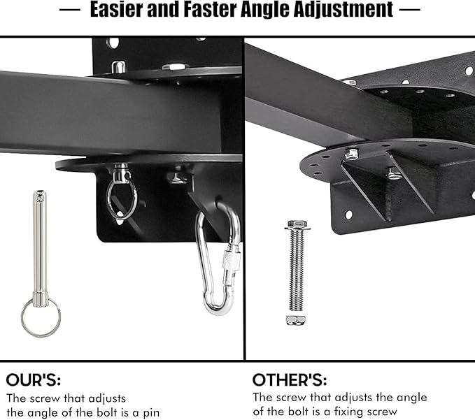 Heavy Bag Hanger, Wall Mount Punching Bag Hanger, Adjustable Heavy-Duty Wall Bracket for Home Gym Indoor Outdoor, Supports up to 900Ib