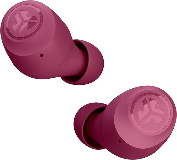 JLab Go Air Pop+ True Wireless Bluetooth Earbuds in Dark Pink Plus Cloud Foam Mnemonic Earbud Tips