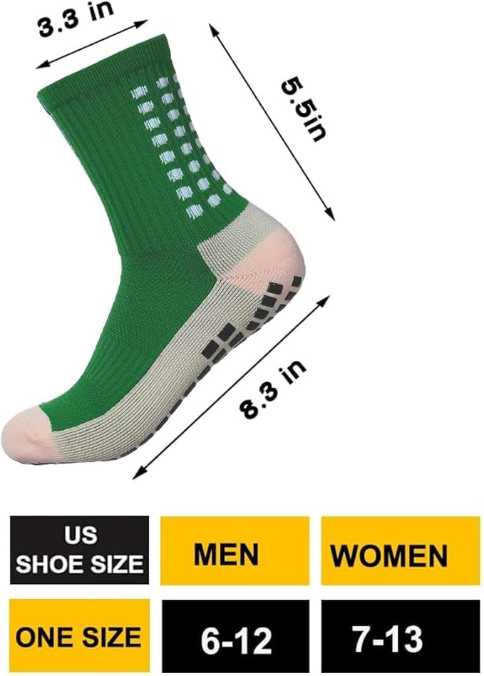 2 Set Anti-Slip Grip Soccer Socks with Shin Guard Sleeves, Sports Athletic Socks for Men Women